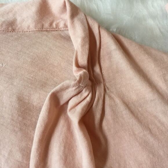NEW YORK & CO Peach Lightweight Open Front Cotton Cardigan XS - Picture 3 of 7